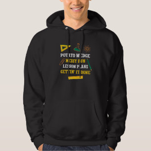 Potatiskilformig rödhårig lärare lustig lärare hoodie