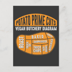 Potatiskpotatisslingor - Lönndiagram för vegabutch Vykort