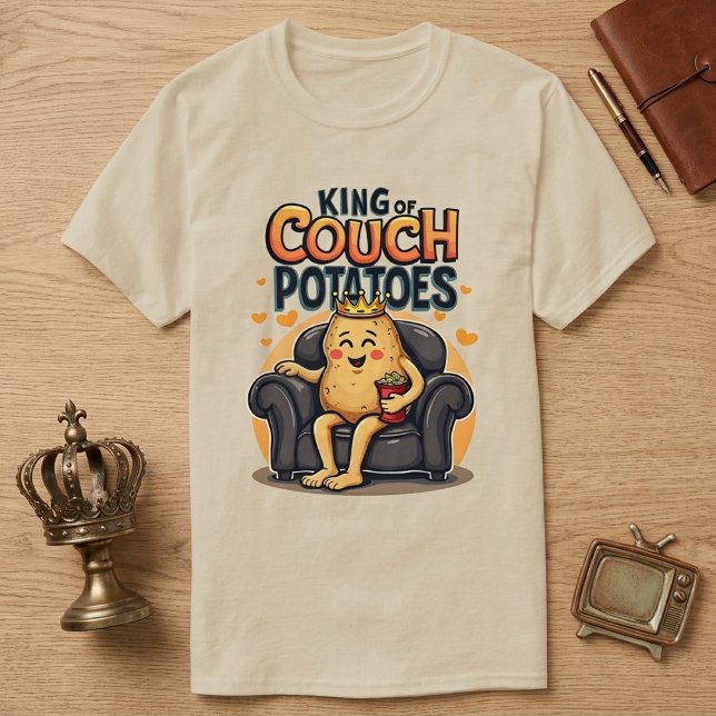 Potatiskung Rolig Spud-design T Shirt (Skapare uppladdad)