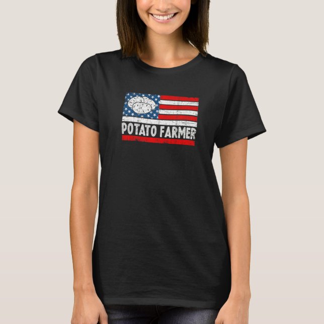 Potatisodlare  Odlar Potatis Potatisväxtfrön T Shirt (Framsida)