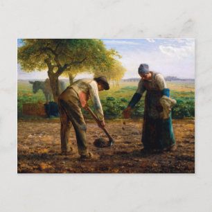 Potatisplanterare av Jean-François Millet (1861) Vykort