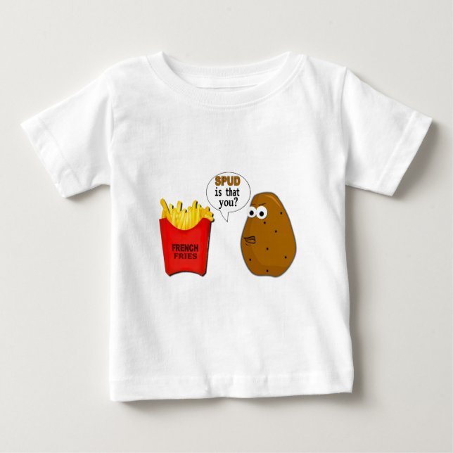 Potatispommes frites är att dig? roligt tee shirt (Framsida)