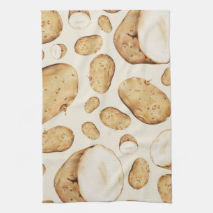 Potatispud Mönster Kökshandduk