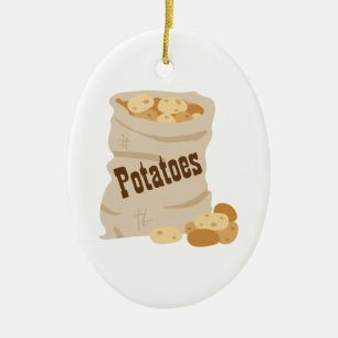 Potatissäck Julgransprydnad Keramik