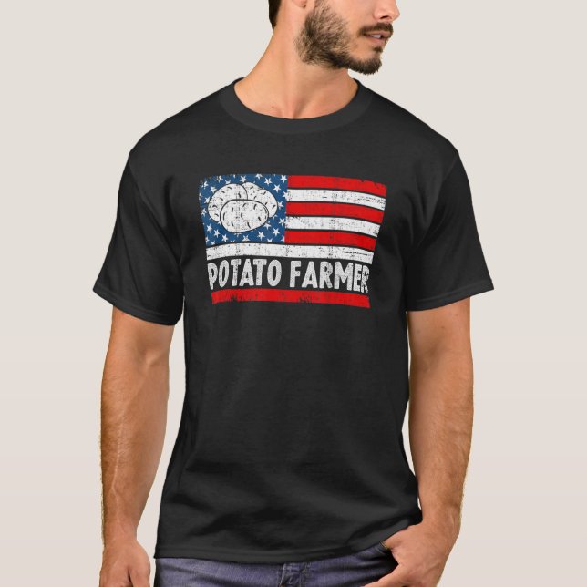 Potatisuppfödning Potatis Potatisplantutsäde T Shirt (Framsida)