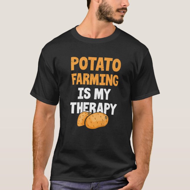 Potatisuppfödning Potatis Vegetabiliska växter Fa T Shirt (Framsida)