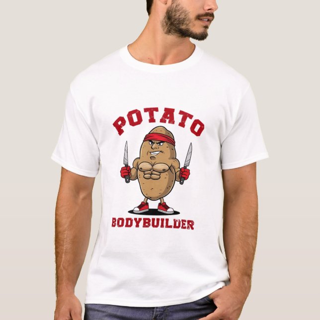 Potato bodybuilding t shirt (Framsida)
