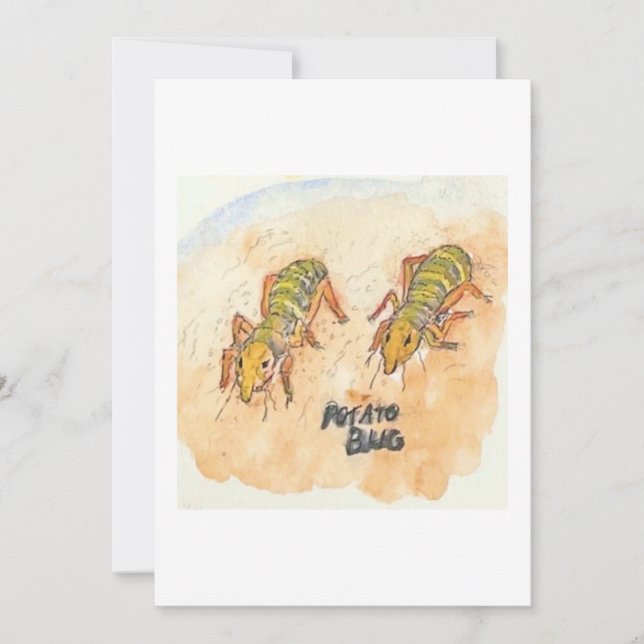 Potato Bug Greeting Card Inbjudningar (Framsida)
