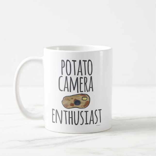 Potato Camera Enthusiast Goofy Photography Humor Kaffemugg (Vänster)