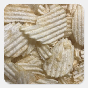 Potato Chip Fyrkantigt Klistermärke