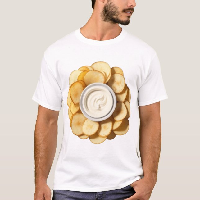 Potato Chip med Mayonnaise Dip T Shirt (Framsida)