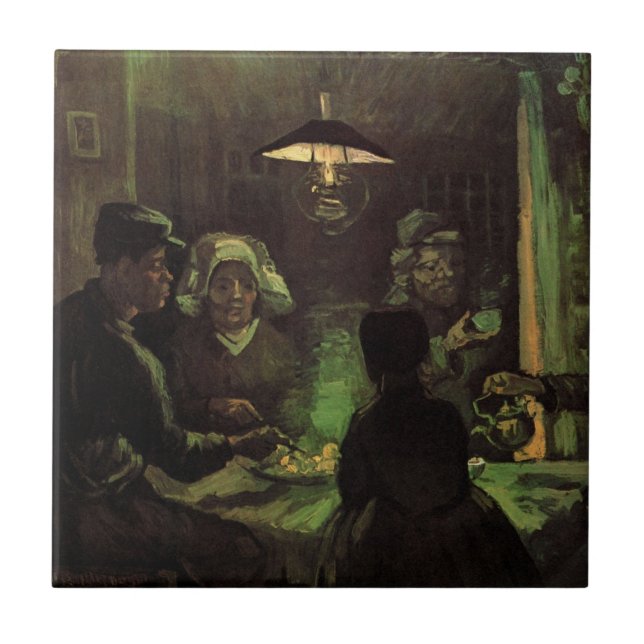 Potato Eaters av Vincent van Gogh Kakelplatta (Framsidan)