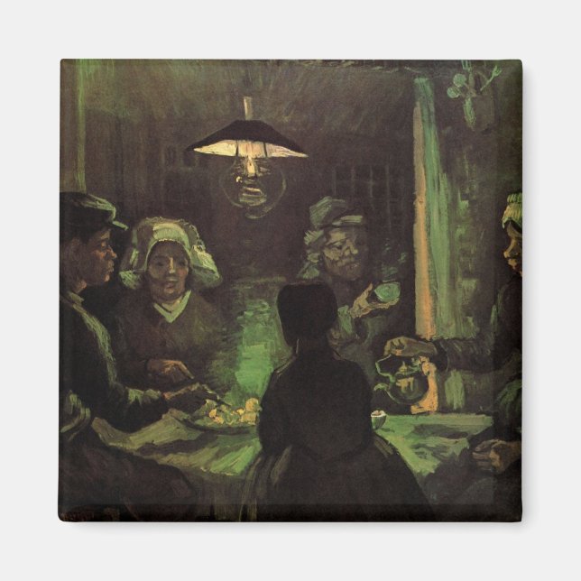 Potato Eaters av Vincent van Gogh Magnet (Framsidan)