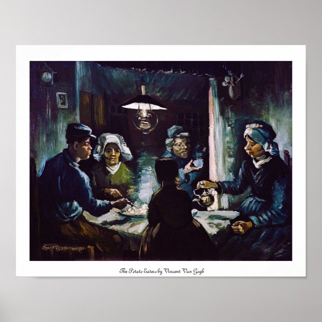 Potato Eaters av Vincent Van Gogh Poster (Framsidan)