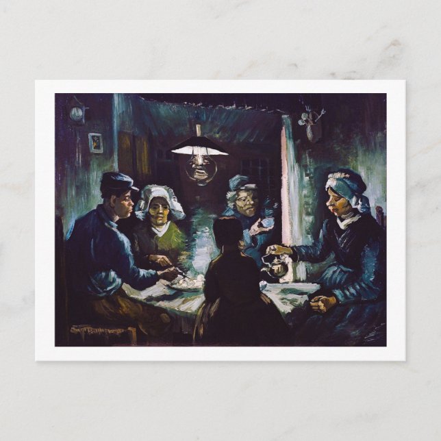 Potato Eaters av Vincent Van Gogh Vykort (Framsida)