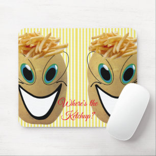 Potato Fransk Fries, Ketchup? Mouse Pad! Muspets Musmatta