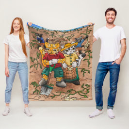 Potato Harvest Cats Fleecefilt