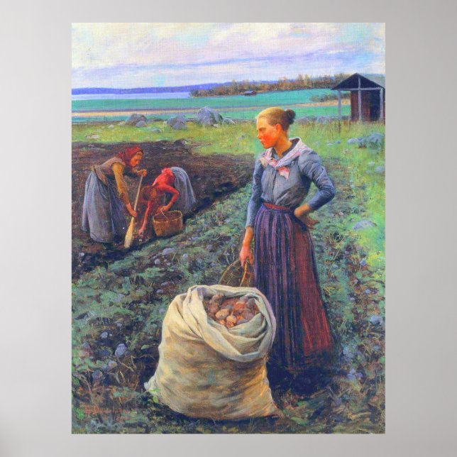 Potato Harvesters Elin Danielson-Gambogi 1893 Poster (Framsidan)