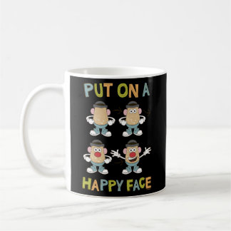 Potato Head satte på en Lycklig Ansikte Kaffemugg