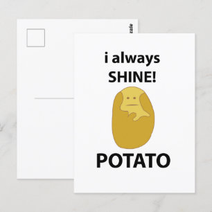 Potato I Shine Funny Potato Vykort