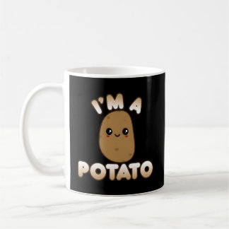 Potato Kawaii Stil Smiling jag är en potatis Kaffemugg