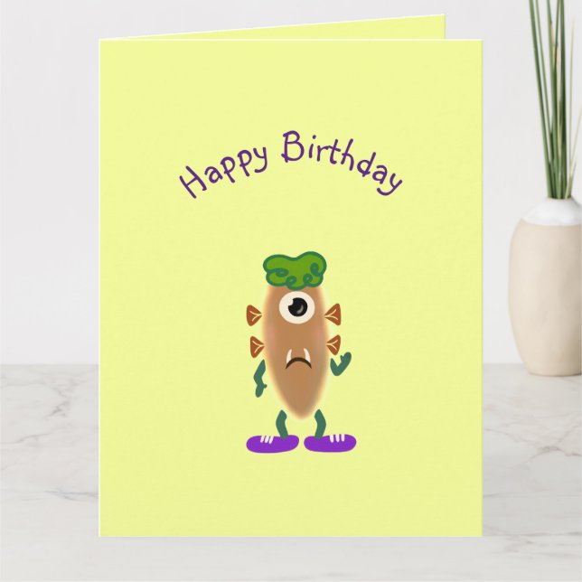 Potato monster Birthday-kort Tack Kort (Framsida)