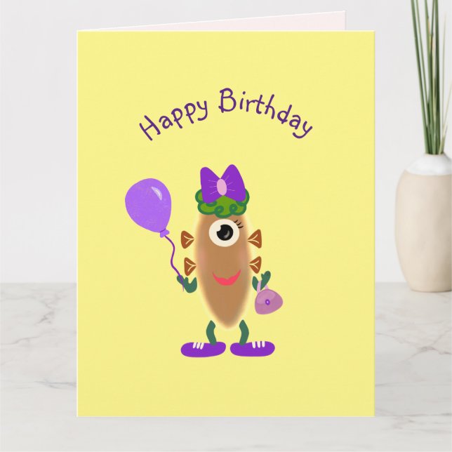 Potato monster Birthday-kort Tack Kort (Framsida)