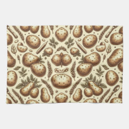 Potato Mönster Kitchen Towel Kökshandduk