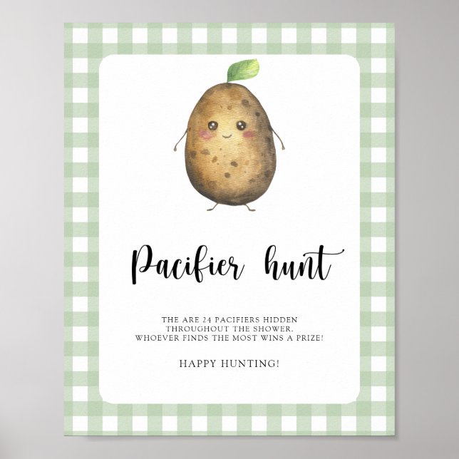 Potato - nappar jagar babyduschspel poster (Framsidan)