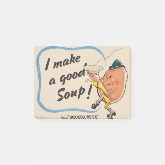 Potato Pete Makes a Bra Soppa Post-it Block (Framsida)
