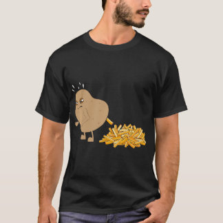 Potato Pooping Fries Funny Fransk Fries Potato Lov T Shirt