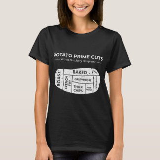 Potato Prime Cuts Funny Vegan T Shirt