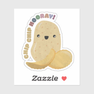 Potato Pun: Chip Chip Hooray Klistermärken