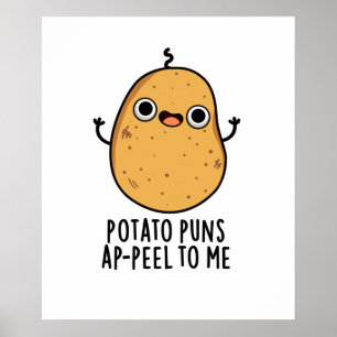 Potato Puns A-skal till mig Funny Potato Pun Poster