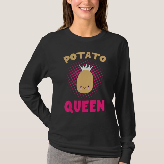 Potato Queen Funny Potato Vegetable Lovers Boys Gi T Shirt (Framsida)