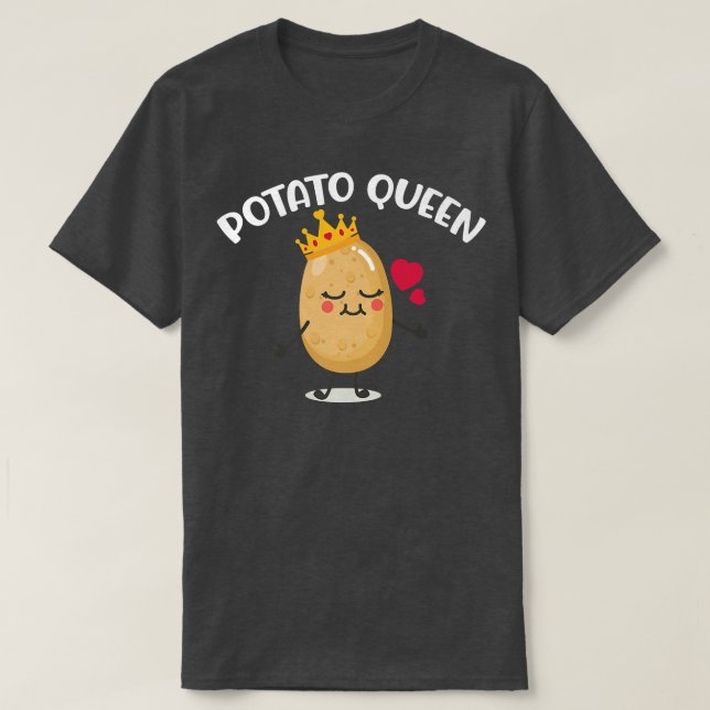 Potato Queen Potato Spud T Shirt (Design framsida)