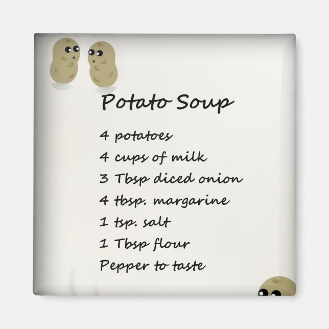 Potato Soppa Recipe Magnet (Framsidan)