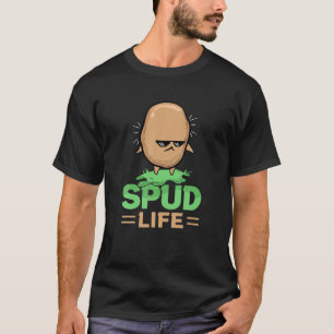 Potato Spud Life Vegan Food Potatis Vegetarian T Shirt