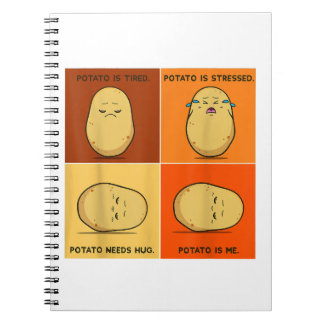 Potato Spud Root Vegetable Tater Vegan Älskare Ket Anteckningsbok