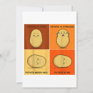 Potato Spud Root Vegetable Tater Vegan Älskare Ket Inbjudningar
