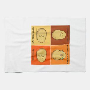 Potato Spud Root Vegetable Tater Vegan Älskare Ket Kökshandduk