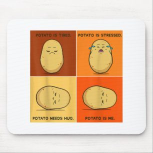 Potato Spud Root Vegetable Tater Vegan Älskare Ket Musmatta