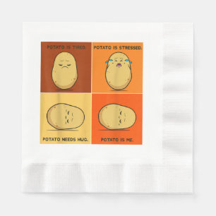 Potato Spud Root Vegetable Tater Vegan Älskare Ket Pappersservett