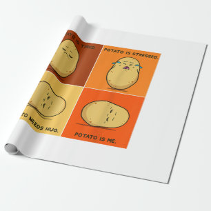 Potato Spud Root Vegetable Tater Vegan Älskare Ket Presentpapper