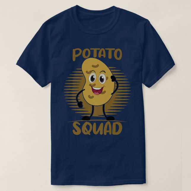 POTATO SQUAD FUNNY Smiling Vegetarian Matching Pot T Shirt (Design framsida)