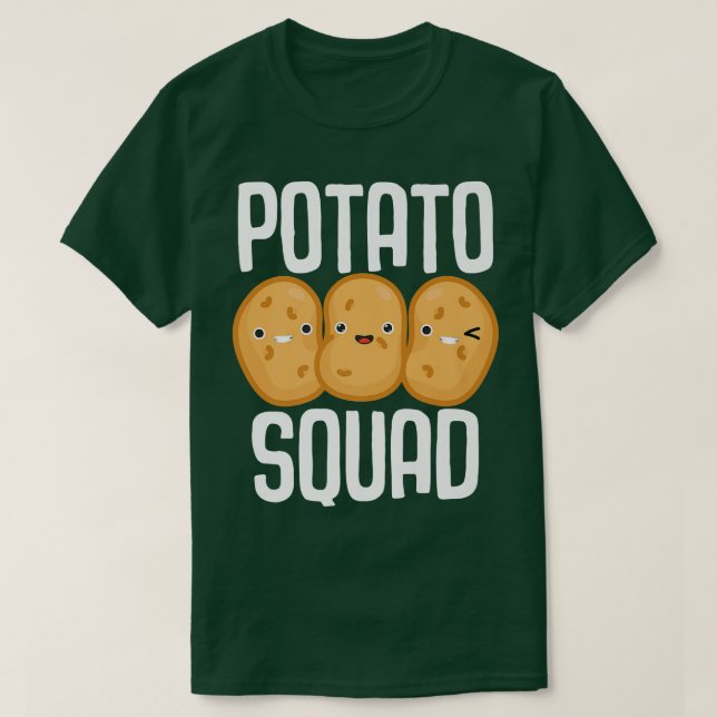 Potato Squad Potato Spud T Shirt (Design framsida)