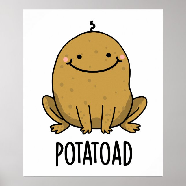 Potatoad Funny Potato Toad Pun  Poster (Framsidan)