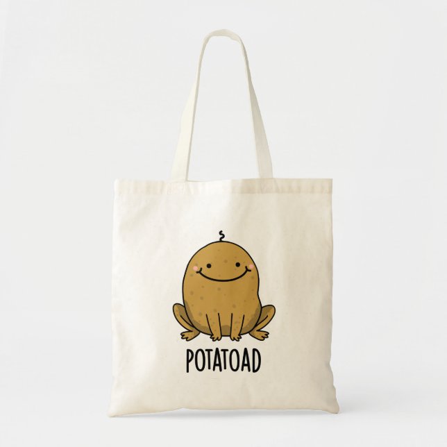Potatoad Funny Potato Toad Pun Tygkasse (Framsidan)