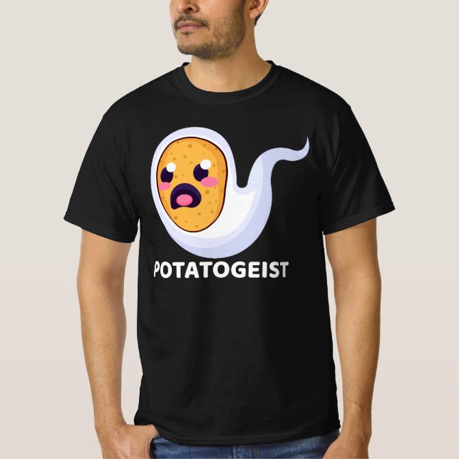 Potatogeist Spooky Spud Potato - Cute Halloween T Shirt (Framsida)