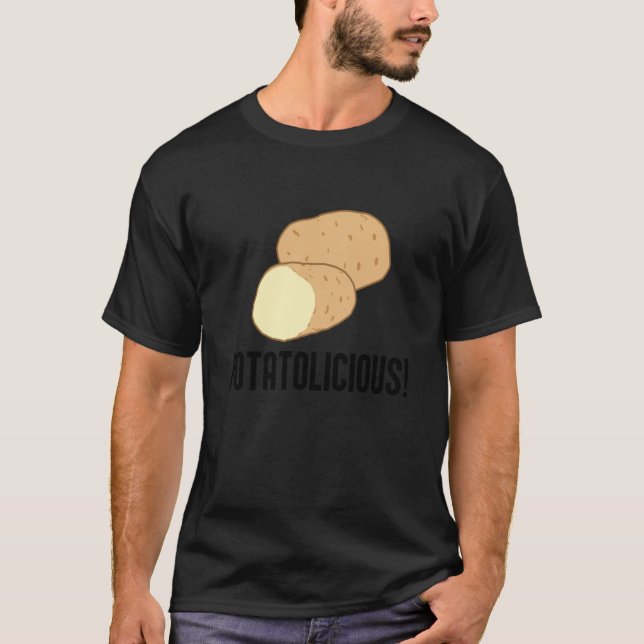 Potatolicious Söt Potatis Hobbykock Mat T Shirt (Framsida)
